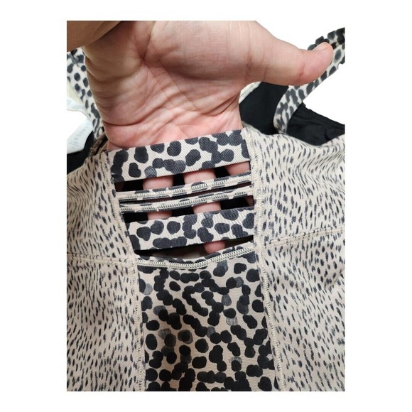 NWOT Lululemon Happy Strappy Tank Ace Spot Grain Black Dottie Dash Sz 4 Run Yoga - Picture 6 of 11